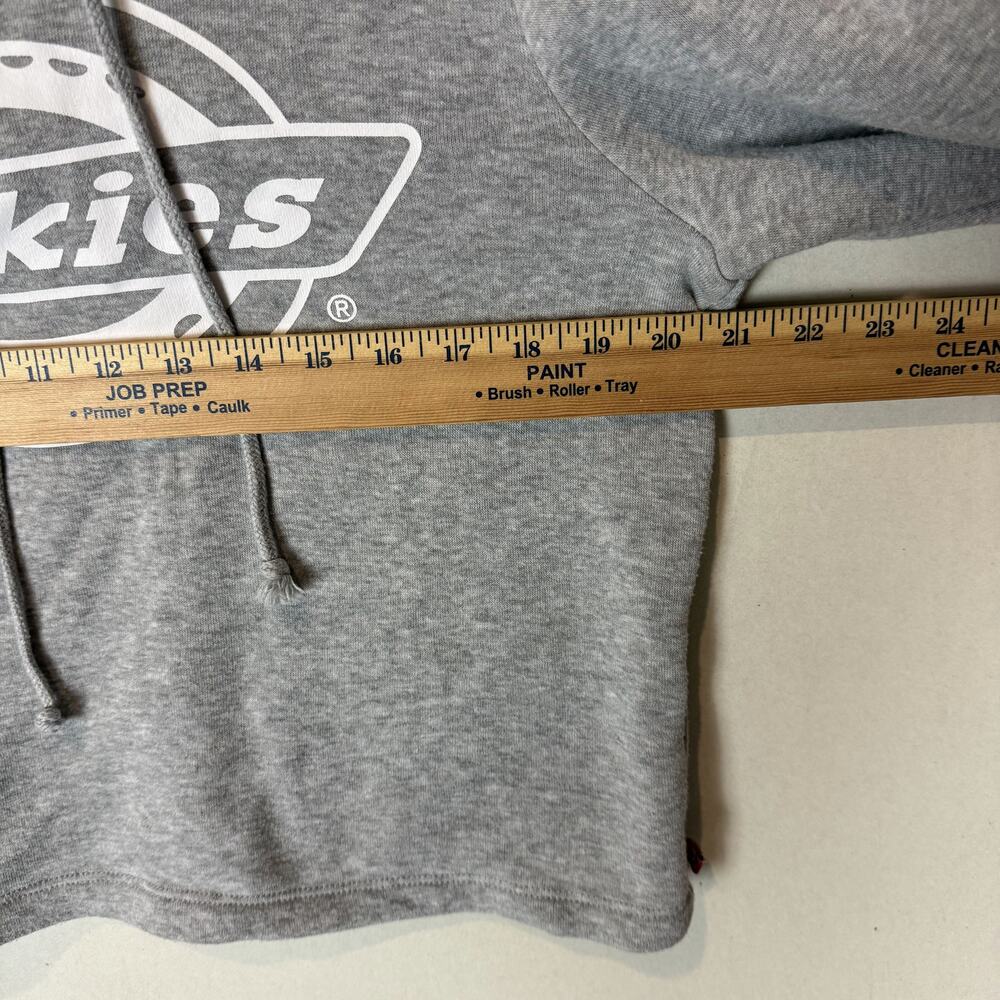 Dickies Hoodie Women Medium Gray Graphic Fleece Lined Long Sleeve Drawstring - Picture 9 of 12